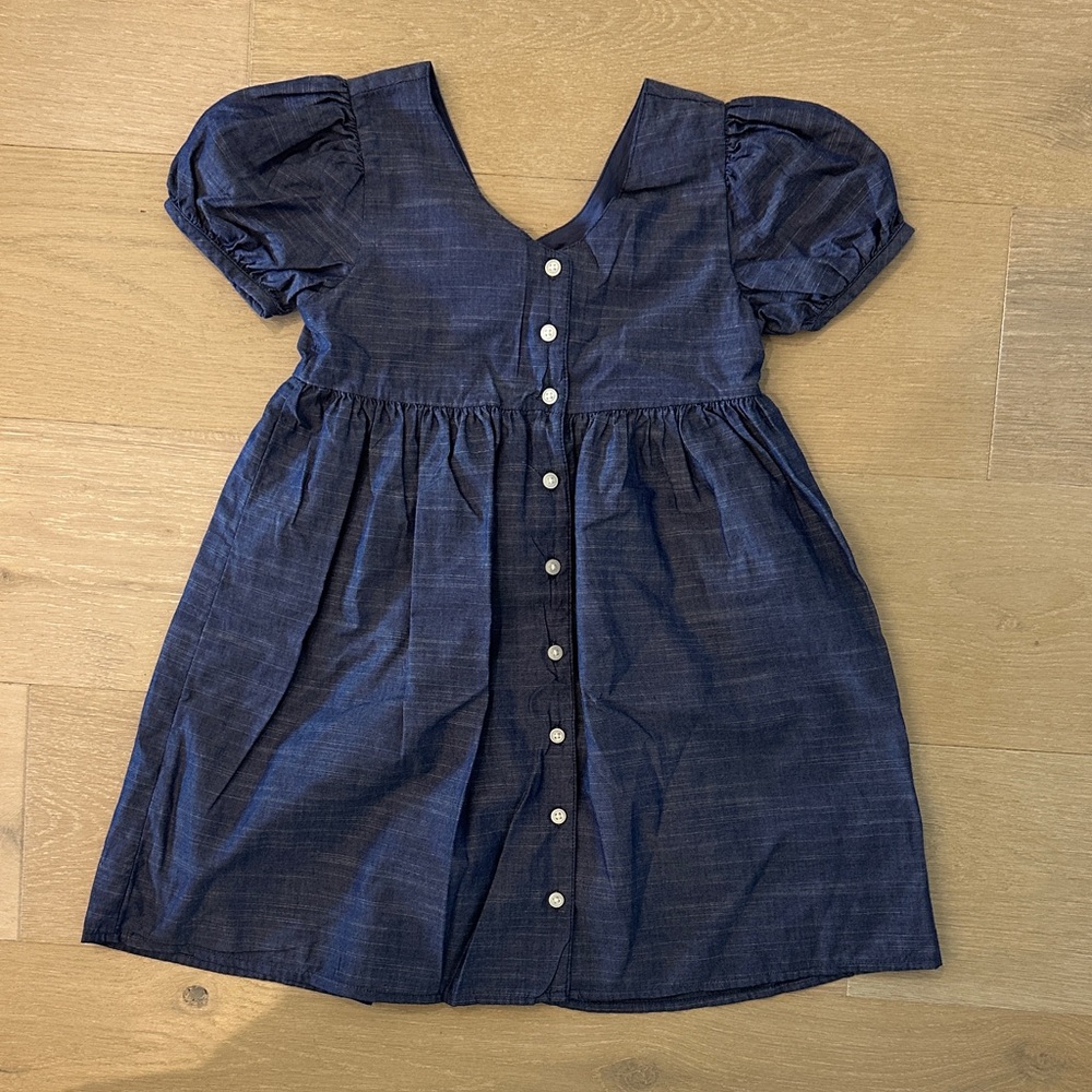 Janie and Jack Navy Buttoned Kids Dress